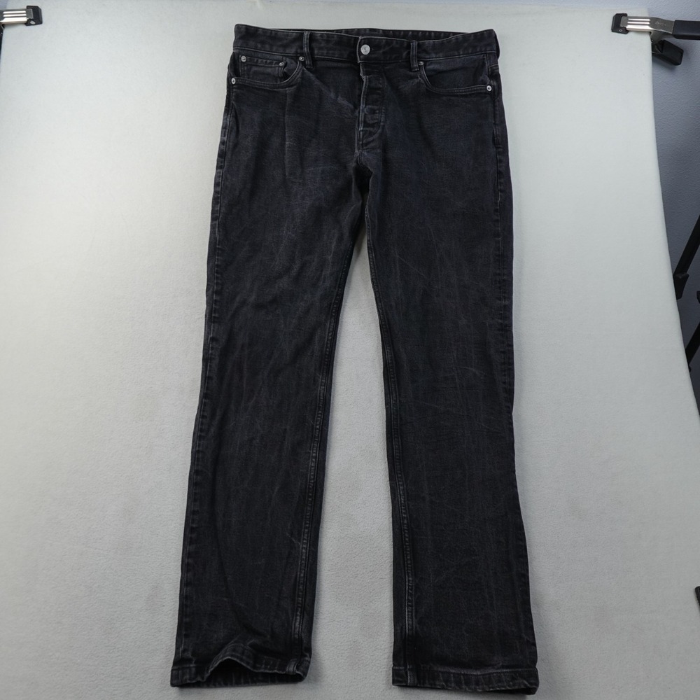 Buck Mason Ford Standard Jeans Mens 38 Black 13oz Denim Straight 38x32 12102
